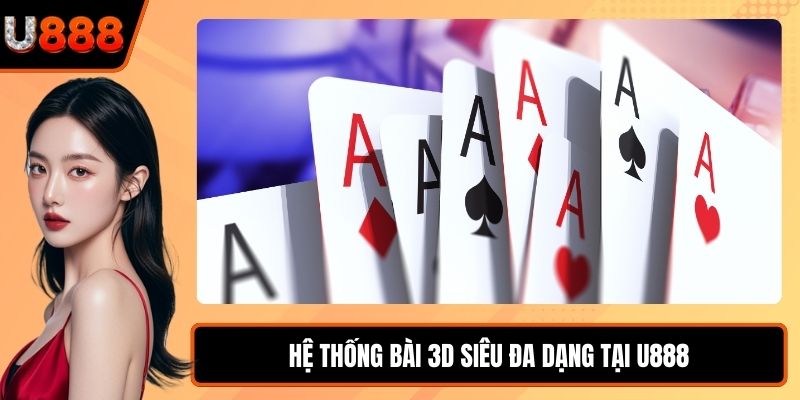 Hệ thống bài 3D siêu đa dạng tại U888